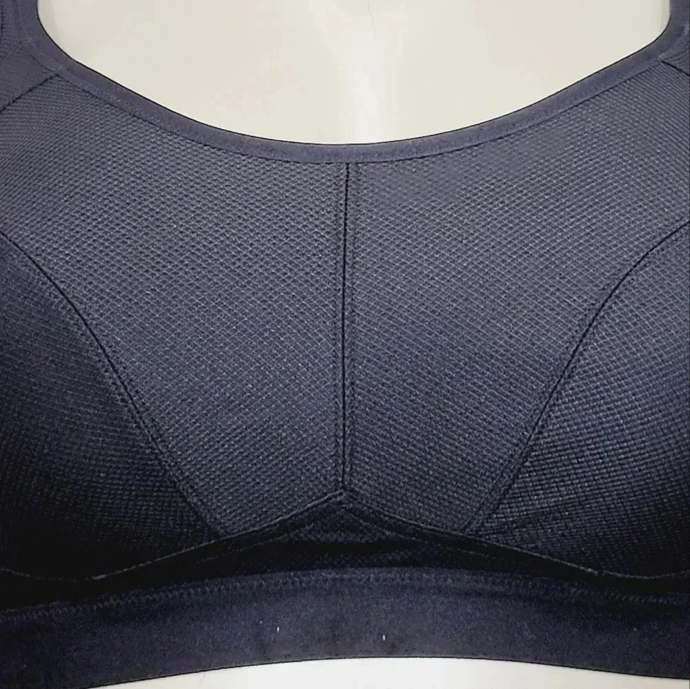 32G Felina 215152 Unity Unlined Wire Free‎ Sports Bra Black NWT - Picture 6 of 6